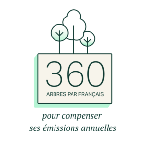 compenser les emissions annuelles d'un français avec des arbres